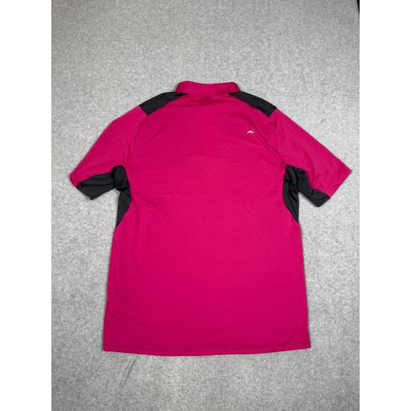 Kjus Mens Size 52 / L Gray Pink Superload Polo Shirt Short Sleeves - Picture 2 of 7